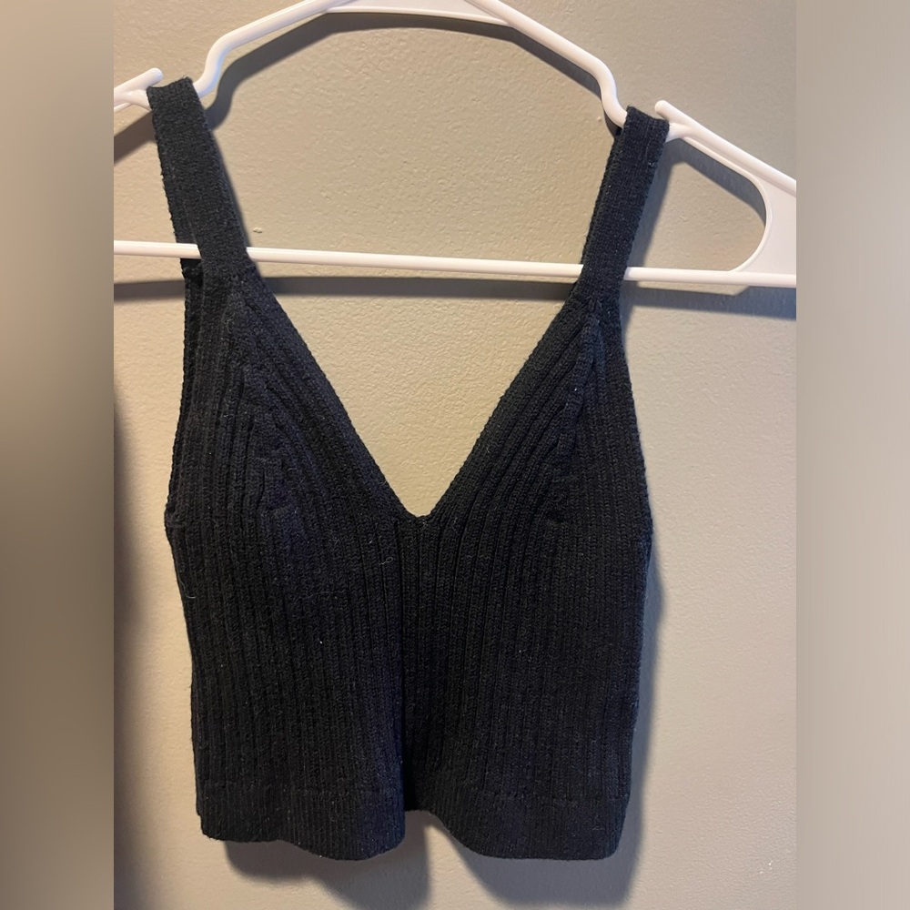 Aerie ribbed knit tank top size m